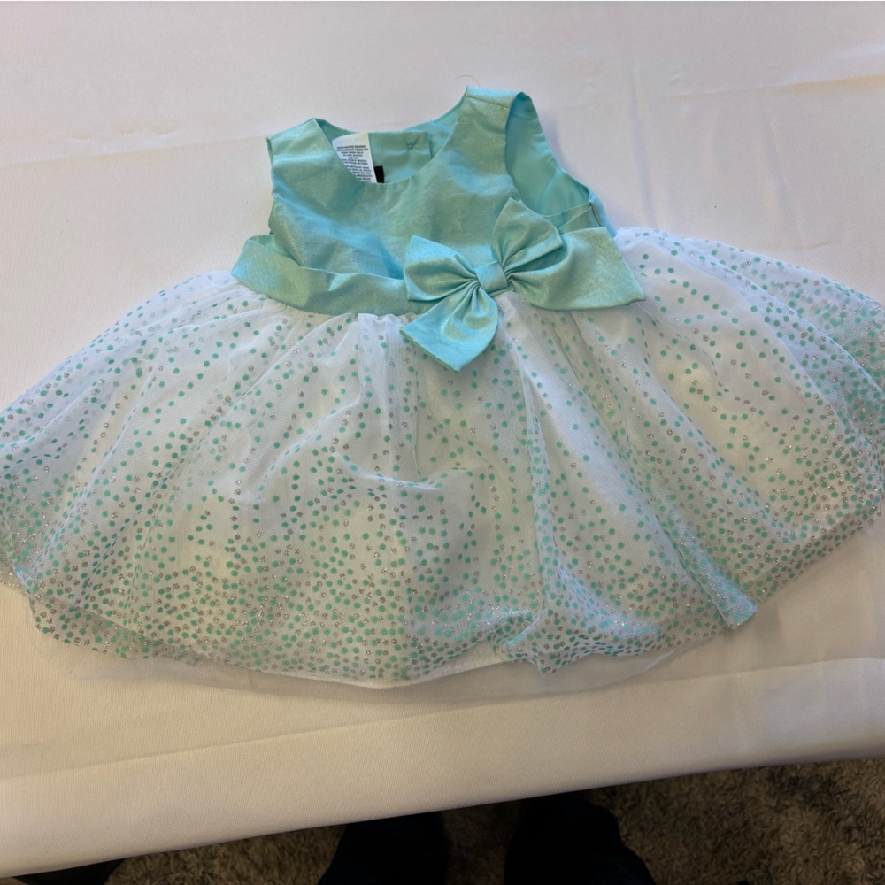 Holiday Editions Aqua and White Diaper Cover